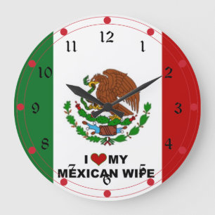Ik hou van mijn Mexicaanse vrouw - vlag van Mexico Grote Klok