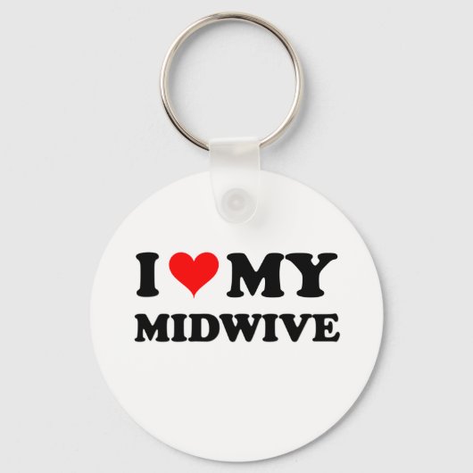Ik hou van mijn Midwive Sleutelhanger (Voorkant)