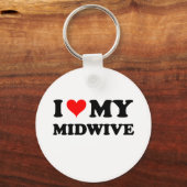 Ik hou van mijn Midwive Sleutelhanger (Voorkant)