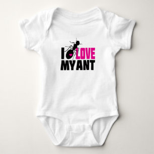 Ik hou van mijn mier (tante) - grappige baby creep romper