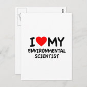 Ik hou van mijn milieuwetenschapper briefkaart (Voorkant / Achterkant)