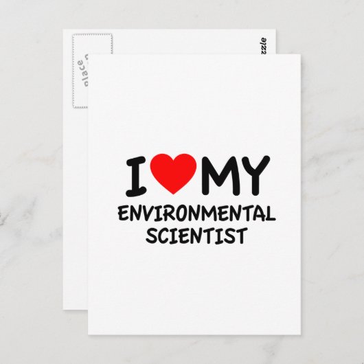 Ik hou van mijn milieuwetenschapper briefkaart (Voorkant / Achterkant)