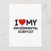 Ik hou van mijn milieuwetenschapper briefkaart (Voorkant)