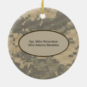 Ik hou van mijn militaire foto van Soldadier  Keramisch Ornament (Achterkant)