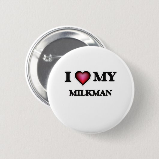 Ik hou van mijn Milkman Ronde Button 5,7 Cm (Voorkant /achterkant)