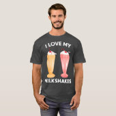 Ik hou van mijn milkshakes liefde milkshake minnaa t-shirt (Voorkant volledig)