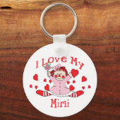 Ik hou van mijn Mimi Rag Doll & Hearts Sleutelhanger (Voorkant)