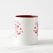 Ik hou van mijn Mimi Rag Doll & Hearts Tweekleurige Koffiemok (Center)