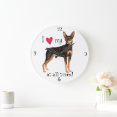 Ik hou van mijn Min Pin Grote Klok (Huis)