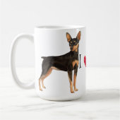 Ik hou van mijn Min Pin Koffiemok (Links)