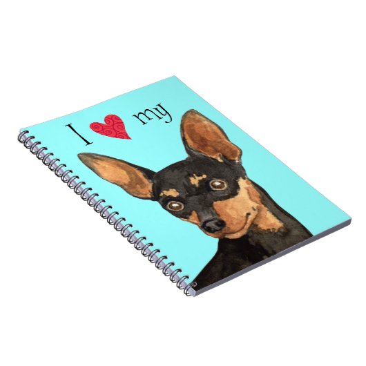 Ik hou van mijn Min Pin Notitieboek (Rechterzijde)