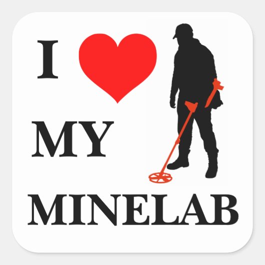 Ik hou van mijn Minelab decal sticker (Voorkant)
