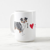 Ik hou van mijn Mini American Shepherd Koffiemok (Voorkant links)
