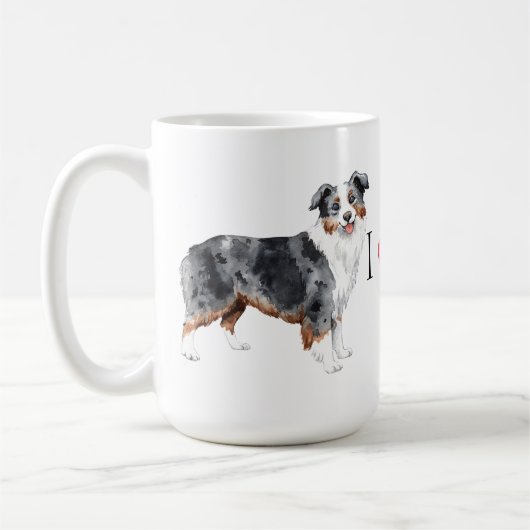 Ik hou van mijn Mini American Shepherd Koffiemok (Links)
