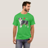 Ik hou van mijn Mini American Shepherd T-shirt (Voorkant volledig)