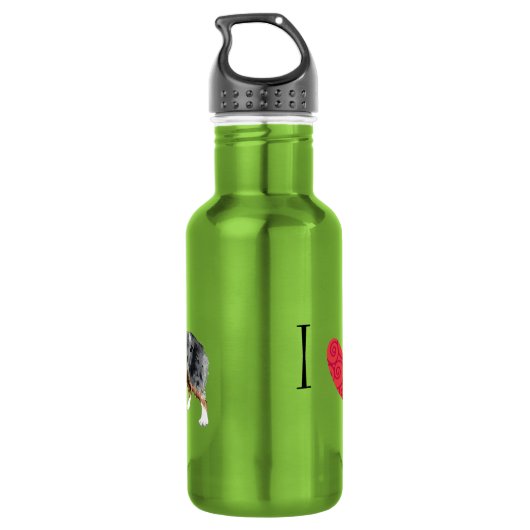 Ik hou van mijn Mini American Shepherd Waterfles (Achterkant)