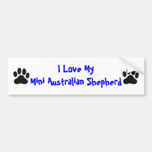 Ik hou van mijn Mini Australian Shepherd Bumpersticker