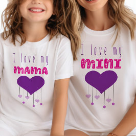 Ik hou van mijn Mini Bright Hearts Matching Mama M T-shirt