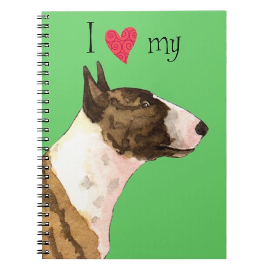 Ik hou van mijn Mini Bull Terrier Notitieboek (Voorkant)