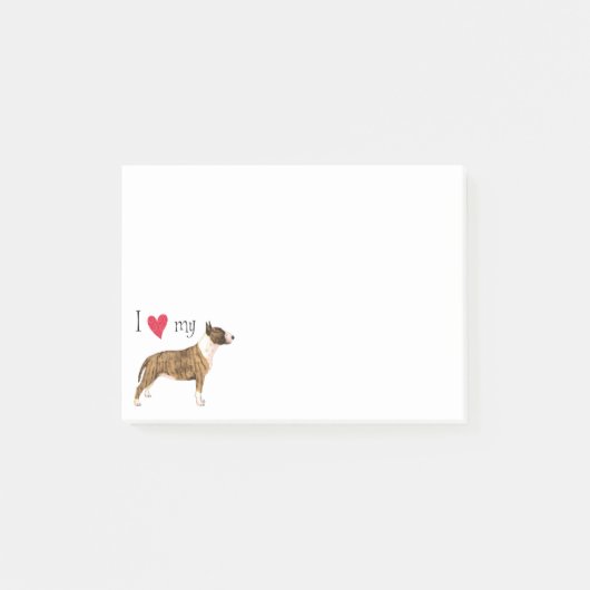 Ik hou van mijn Mini Bull Terrier Post-it® Notes (Voorkant)
