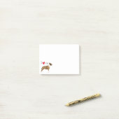 Ik hou van mijn Mini Bull Terrier Post-it® Notes (Op bureau)