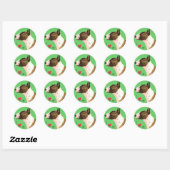 Ik hou van mijn Mini Bull Terrier Ronde Sticker (Vel)