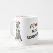Ik hou van mijn mini Schnauzer Koffiemok (Voorkant links)