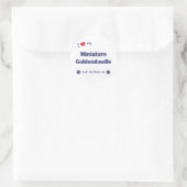 Ik hou van mijn miniatuur Goldendoedle (Vrouw Dog) Ronde Sticker (Tas)