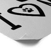 Ik hou van mijn miniatuur Pinscher in Silhouette Poster (Hoek)