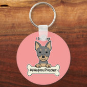 Ik hou van mijn miniatuur Pinscher Sleutelhanger (Voorkant)