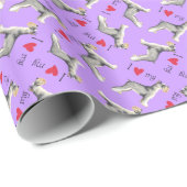 Ik hou van mijn miniatuur Schnauzer Cadeaupapier (Rol Hoek)