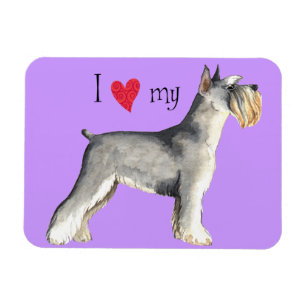Ik hou van mijn miniatuur Schnauzer Magneet