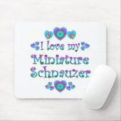 Ik hou van mijn miniatuur Schnauzer Muismat (Met muis)