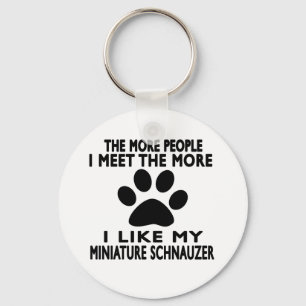 Ik hou van mijn Miniatuur Schnauzer. Sleutelhanger