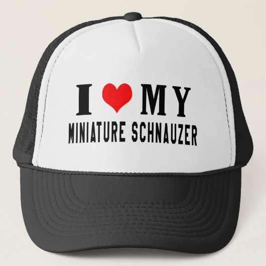 Ik hou van mijn miniatuur Schnauzer Trucker Pet (Voorkant)