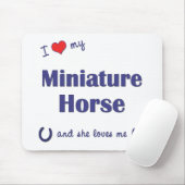 Ik hou van mijn miniatuurpaard (Vrouw paarden) Muismat (Met muis)