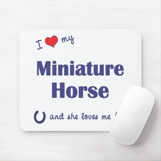 Ik hou van mijn miniatuurpaard (Vrouw paarden) Muismat (Met muis)