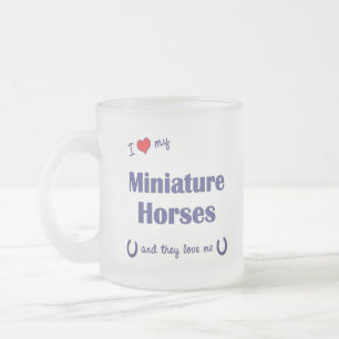 Ik hou van mijn miniatuurpaarden (meervoudige paar matglas koffiemok