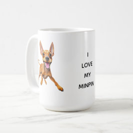 IK HOU VAN MIJN MINPIN minpin dwergpinscher hond v Koffiemok