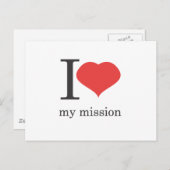 ik hou van mijn missie briefkaart (Voorkant / Achterkant)