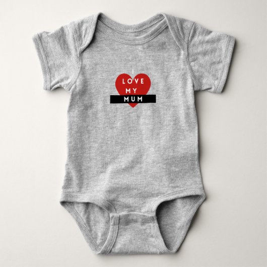 Ik hou van mijn moeder Baby Body Romper (Voorkant)