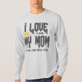 Ik hou van mijn moeder Basic Long Sleeve grijs T-shirt (Voorkant)