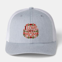 Ik Hou Van Mijn Moeder Bloemhart Mesh Trucker Hoed