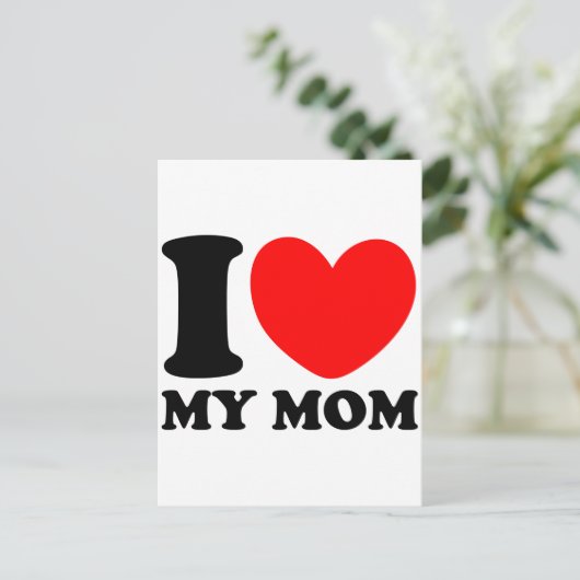 Ik hou van mijn moeder briefkaart (Staand voorkant)
