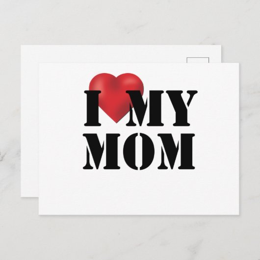 Ik hou van mijn moeder briefkaart (Voorkant / Achterkant)