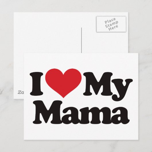 Ik hou van mijn moeder briefkaart (Voorkant / Achterkant)