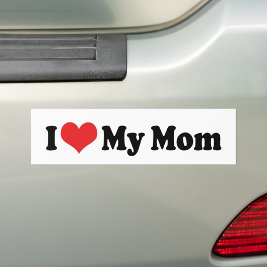 Ik hou van mijn moeder Bumpersticker (Op auto)