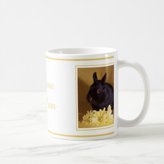 Ik hou van mijn moeder - Bunny en Daisies Mok (Rechts)