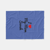 Ik hou van mijn moeder Creëer je eigen moeders naa Fleece Deken (Voorkant (Horizontaal))