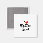 Ik hou van mijn moeder Creëer je eigen moeders naa Magneet (Voorkant / Achterkant)